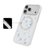 Apple iPhone 18 Pro Max Kılıf M-safe Şarj Özellikli Çiçek Tasarımlı Mutural Flower Serisi Kapak