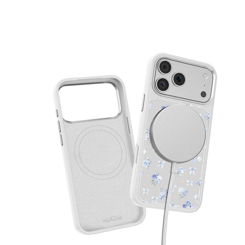 Apple iPhone 18 Pro Max Kılıf M-safe Şarj Özellikli Çiçek Tasarımlı Mutural Flower Serisi Kapak