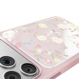 Apple iPhone 18 Pro Max Kılıf M-safe Şarj Özellikli Çiçek Tasarımlı Mutural Flower Serisi Kapak
