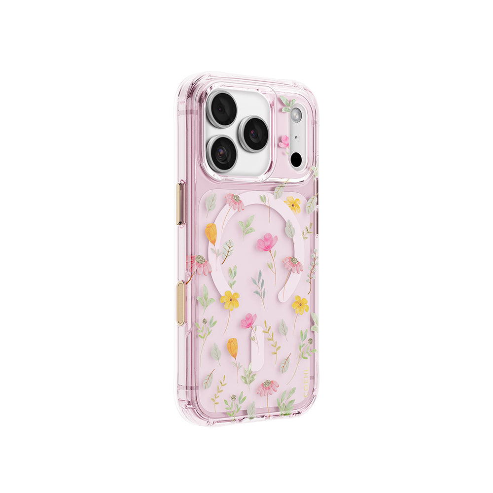 Apple iPhone 18 Pro Max Kılıf M-safe Şarj Özellikli Çiçekli Tasarım Coehl Evie Serisi Kapak