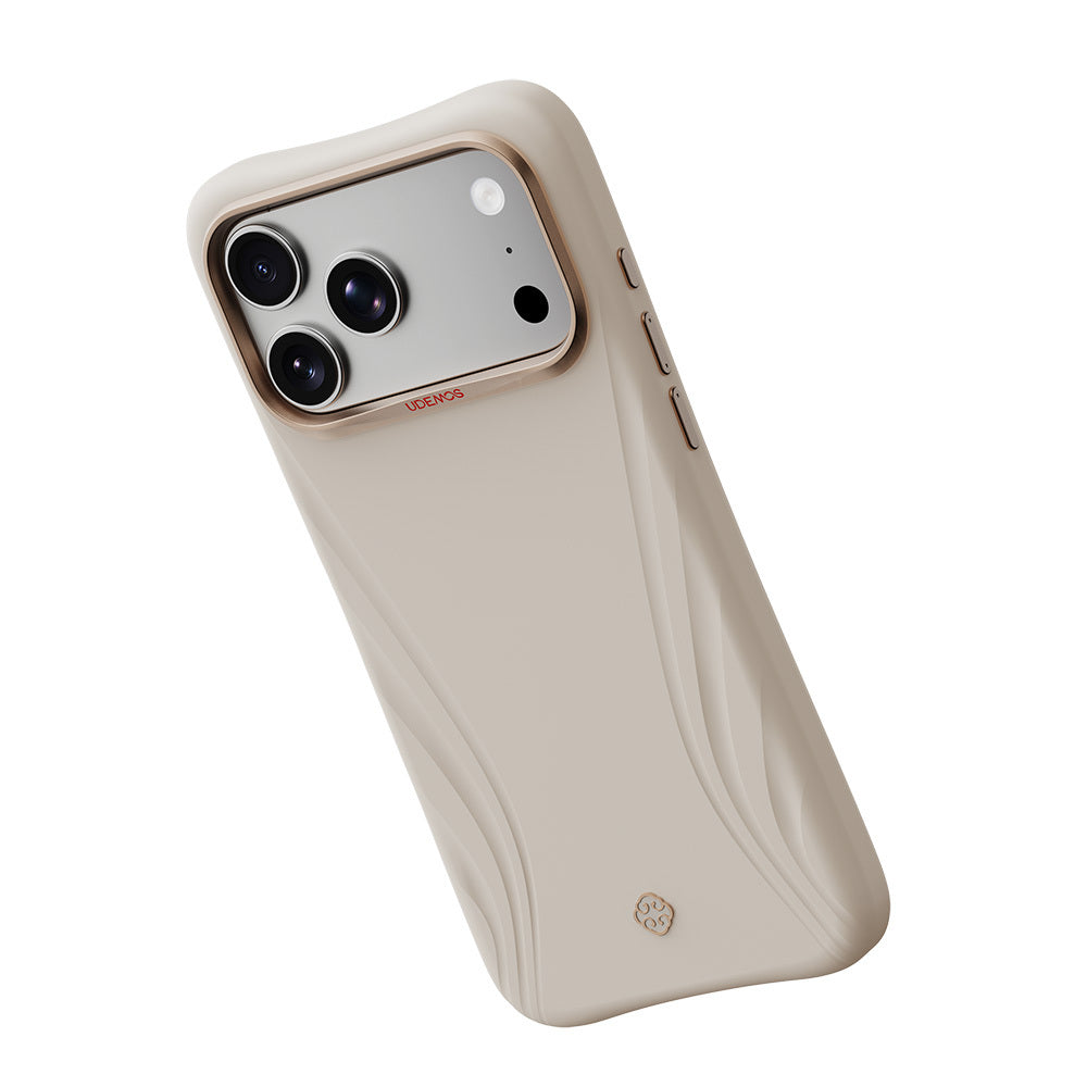 Apple iPhone 18 Pro Max Kılıf M-Safe Şarj Özellikli Çizgili Logolu Udemos Freedom Serisi Kapak