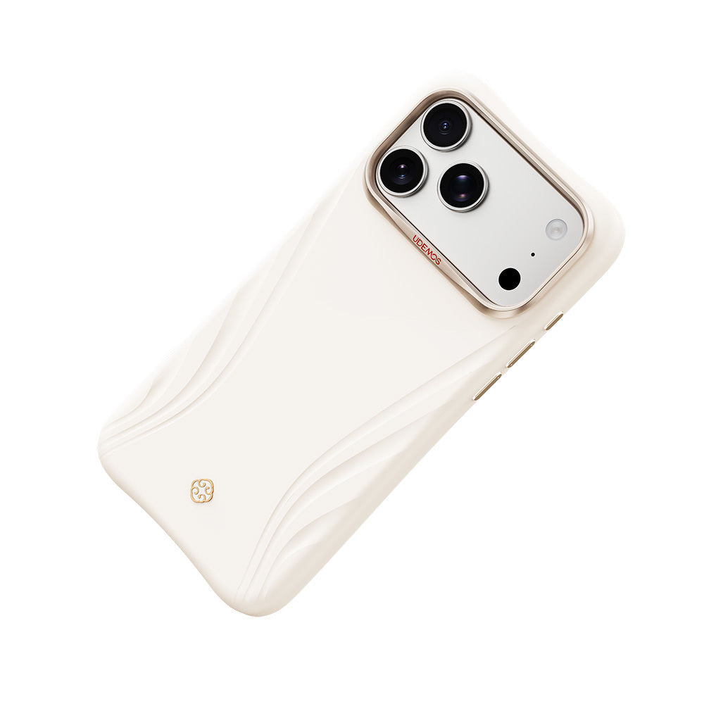 Apple iPhone 18 Pro Max Kılıf M-Safe Şarj Özellikli Çizgili Logolu Udemos Freedom Serisi Kapak