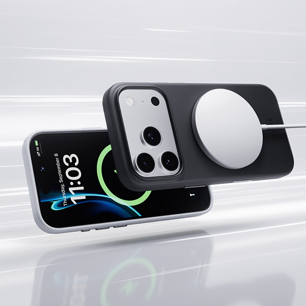 Apple iPhone 18 Pro Max Kılıf M-safe Şarj Özellikli Çizilmeye Dayanıklı Benks VitaPro Serisi PU Deri Kapak
