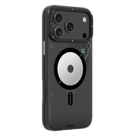 Apple iPhone 18 Pro Max Kılıf M-safe Şarj Özellikli Disk Desenli Youngkit Disc Battle Kapak