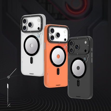 Apple iPhone 18 Pro Max Kılıf M-safe Şarj Özellikli Disk Desenli Youngkit Disc Battle Kapak