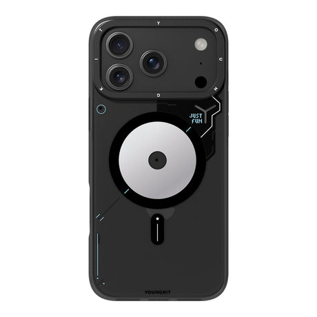 Apple iPhone 18 Pro Max Kılıf M-safe Şarj Özellikli Disk Desenli Youngkit Disc Battle Kapak