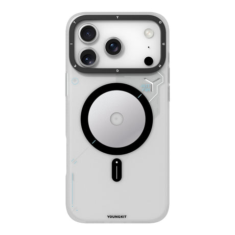 Apple iPhone 18 Pro Max Kılıf M-safe Şarj Özellikli Disk Desenli Youngkit Disc Battle Kapak