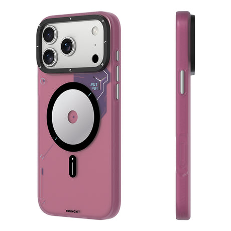Apple iPhone 18 Pro Max Kılıf M-safe Şarj Özellikli Disk Desenli Youngkit Disc Battle Kapak