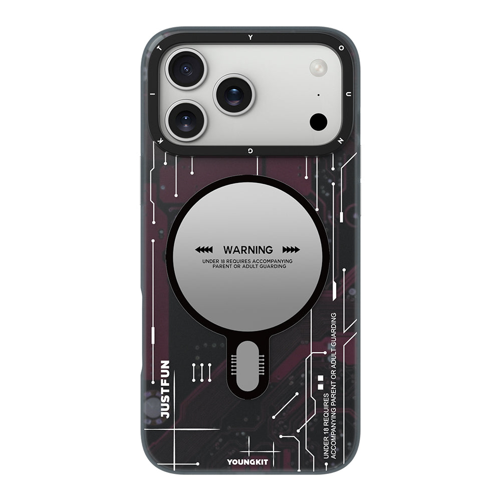 Apple iPhone 18 Pro Max Kılıf M-safe Şarj Özellikli Kamera Denetim Butonlu Youngkit Technology Serisi Kapak