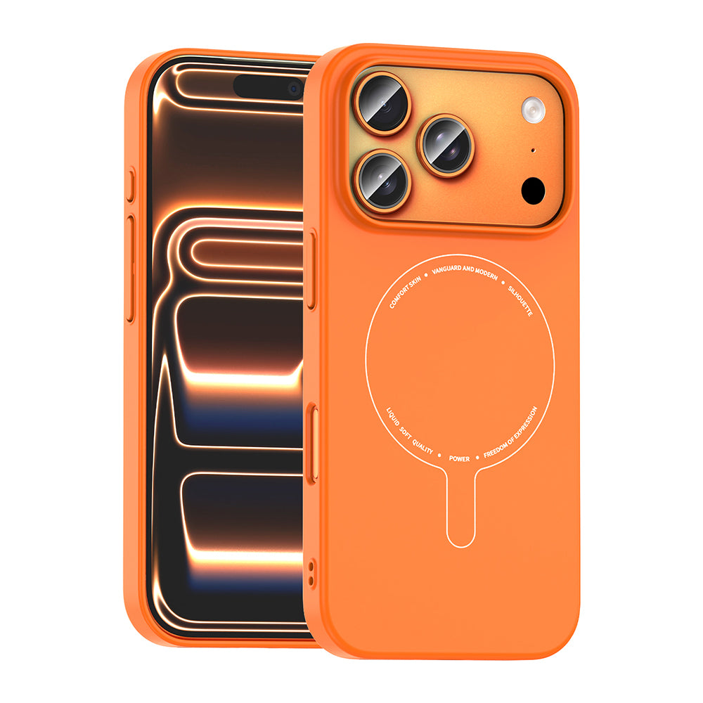 Apple iPhone 18 Pro Max Kılıf M-Safe Şarj Özellikli Kamera Korumalı Zore Elio Sert PC Kapak