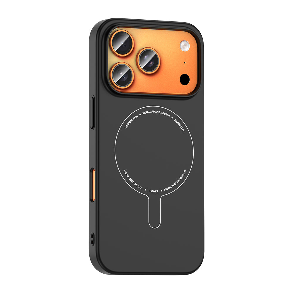 Apple iPhone 18 Pro Max Kılıf M-Safe Şarj Özellikli Kamera Korumalı Zore Elio Sert PC Kapak