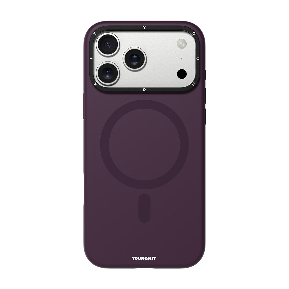 Apple iPhone 18 Pro Max Kılıf M-safe Şarj Özellikli Kamera Standlı Youngkit Bitty Cream Kapak