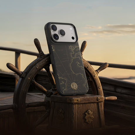 Apple iPhone 18 Pro Max Kılıf M-safe Şarj Özellikli Karbon Fiber Tasarımlı Benks ArmorEdge Air Navigator Kevlar Kapak