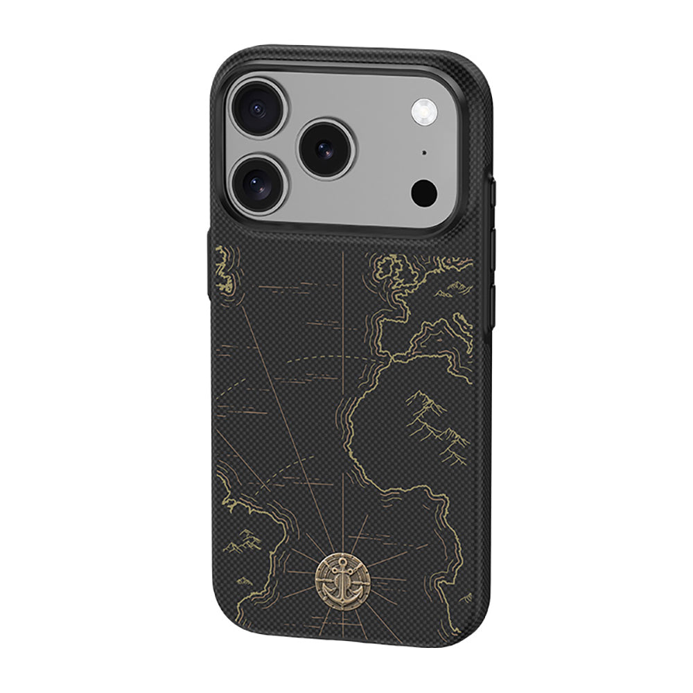 Apple iPhone 18 Pro Max Kılıf M-safe Şarj Özellikli Karbon Fiber Tasarımlı Benks ArmorEdge Air Navigator Kevlar Kapak