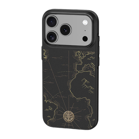 Apple iPhone 18 Pro Max Kılıf M-safe Şarj Özellikli Karbon Fiber Tasarımlı Benks ArmorEdge Air Navigator Kevlar Kapak