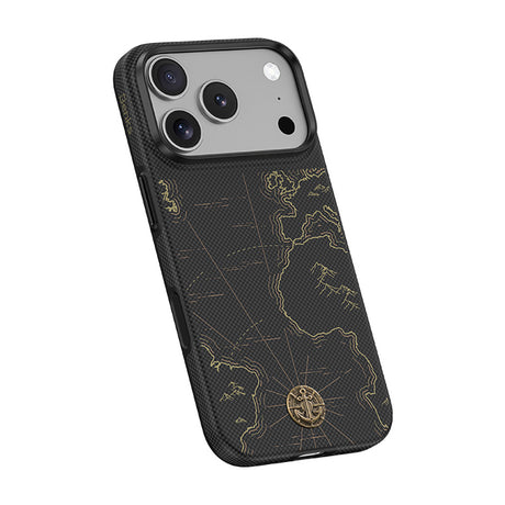 Apple iPhone 18 Pro Max Kılıf M-safe Şarj Özellikli Karbon Fiber Tasarımlı Benks ArmorEdge Air Navigator Kevlar Kapak