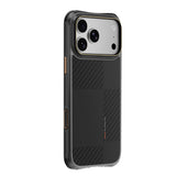 Apple iPhone 18 Pro Max Kılıf M-safe Şarj Özellikli Metal Kamera Çerçeveli Raptic Aramid Dual Karbon Fiber Mondrian Serisi Kapak