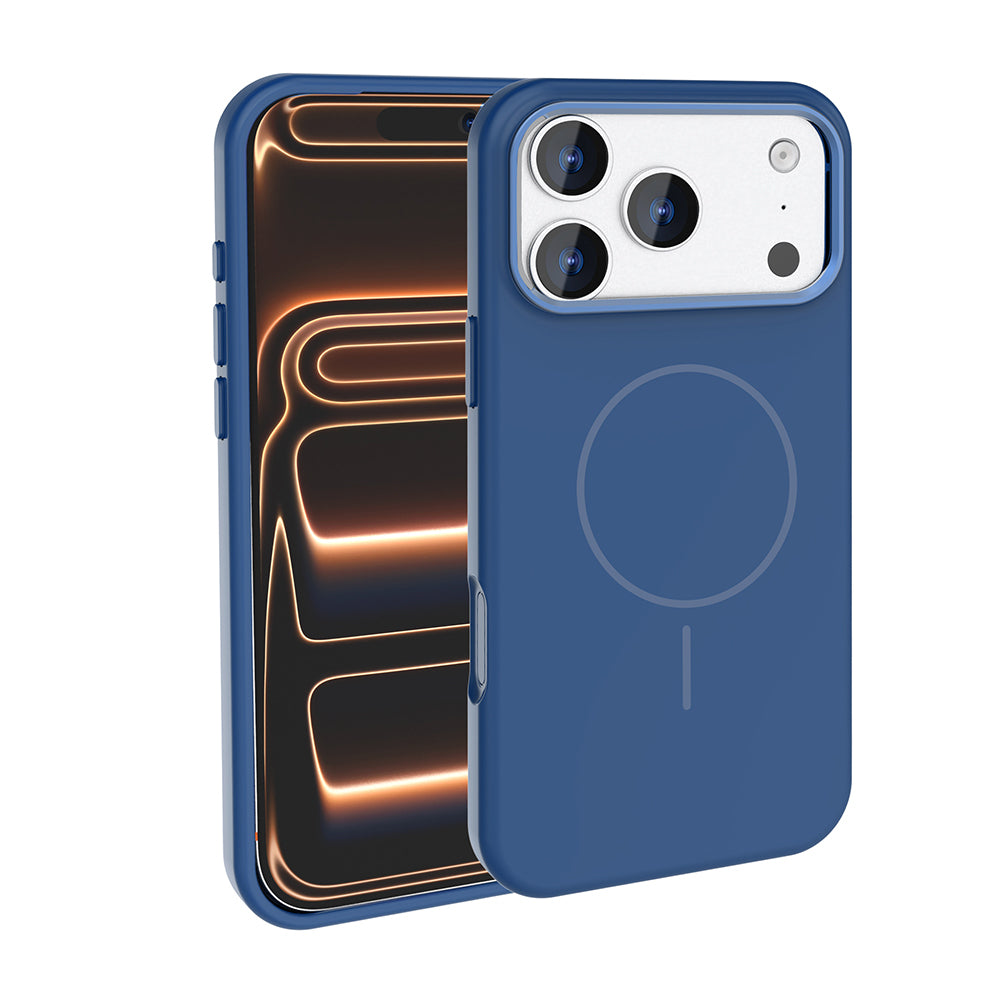 Apple iPhone 18 Pro Max Kılıf M-Safe Şarj Özellikli Metal Kamera Çerçeveli Zore Edi Silikon Kapak