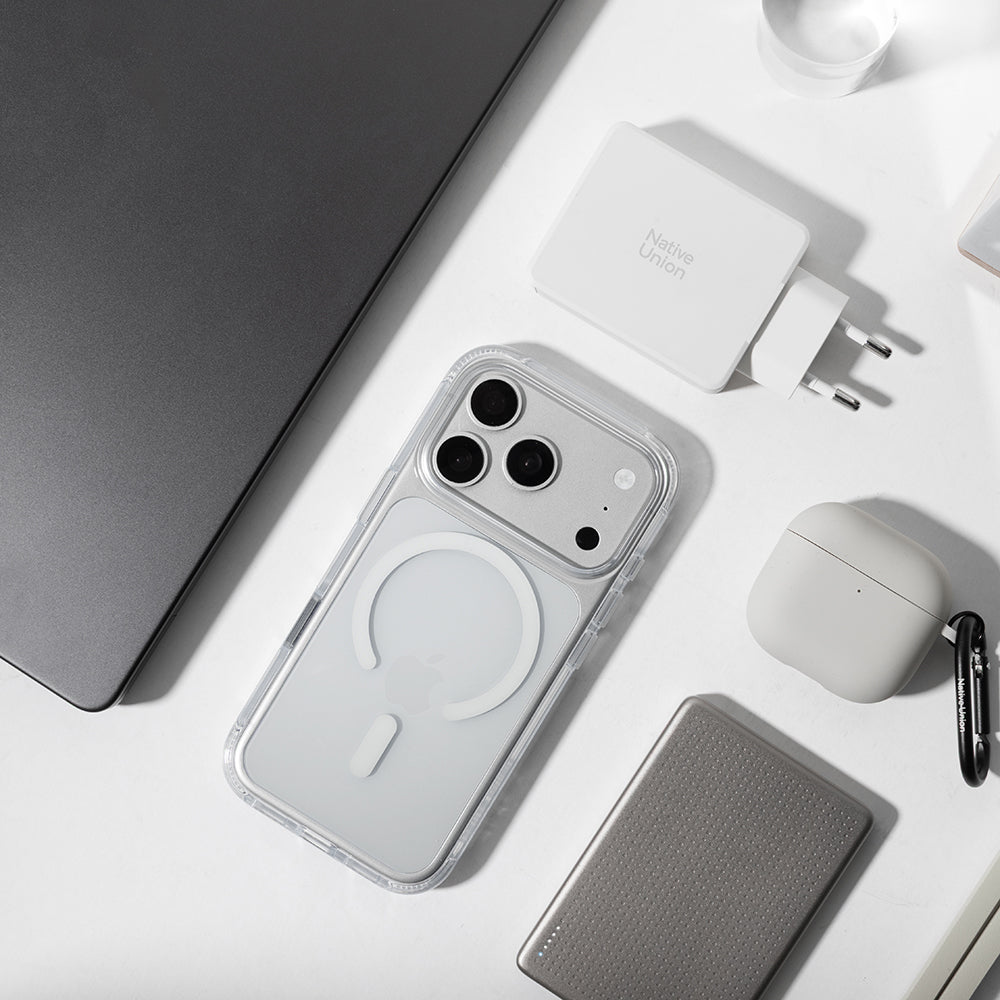 Apple iPhone 18 Pro Max Kılıf M-safe Şarj Özellikli Native Union Airbag Tasarımlı RE Clear Serisi Kapak