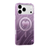 Apple iPhone 18 Pro Max Kılıf M-Safe Şarj Özellikli Orjinal Swarovski Taşlı Zore Paris Rovix Sert PC Kapak