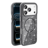 Apple iPhone 18 Pro Max Kılıf M-safe Şarj Özellikli Parlayan Simli Zore Okso Kapak