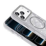 Apple iPhone 18 Pro Max Kılıf M-safe Şarj Özellikli Parlayan Simli Zore Okso Kapak