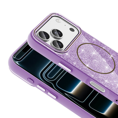 Apple iPhone 18 Pro Max Kılıf M-safe Şarj Özellikli Parlayan Simli Zore Okso Kapak