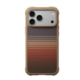 Apple iPhone 18 Pro Max Kılıf M-safe Şarj Özellikli Pitaka Tactile Woven Sunset-Moonrise Aramid Serisi Cairn Kapak