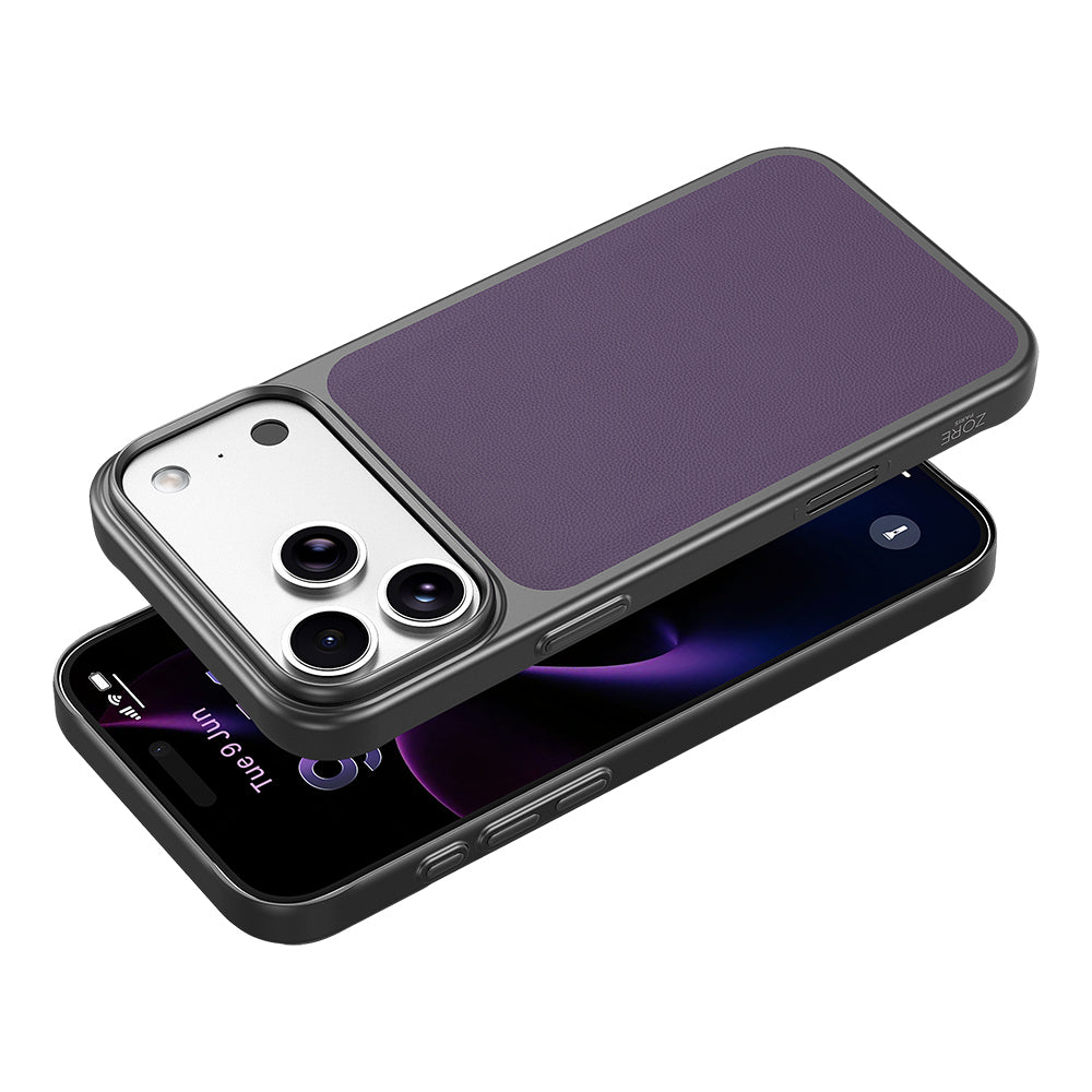 Apple iPhone 18 Pro Max Kılıf M-Safe Şarj Özellikli PU Zore Paris Trexo Sert PC Kapak