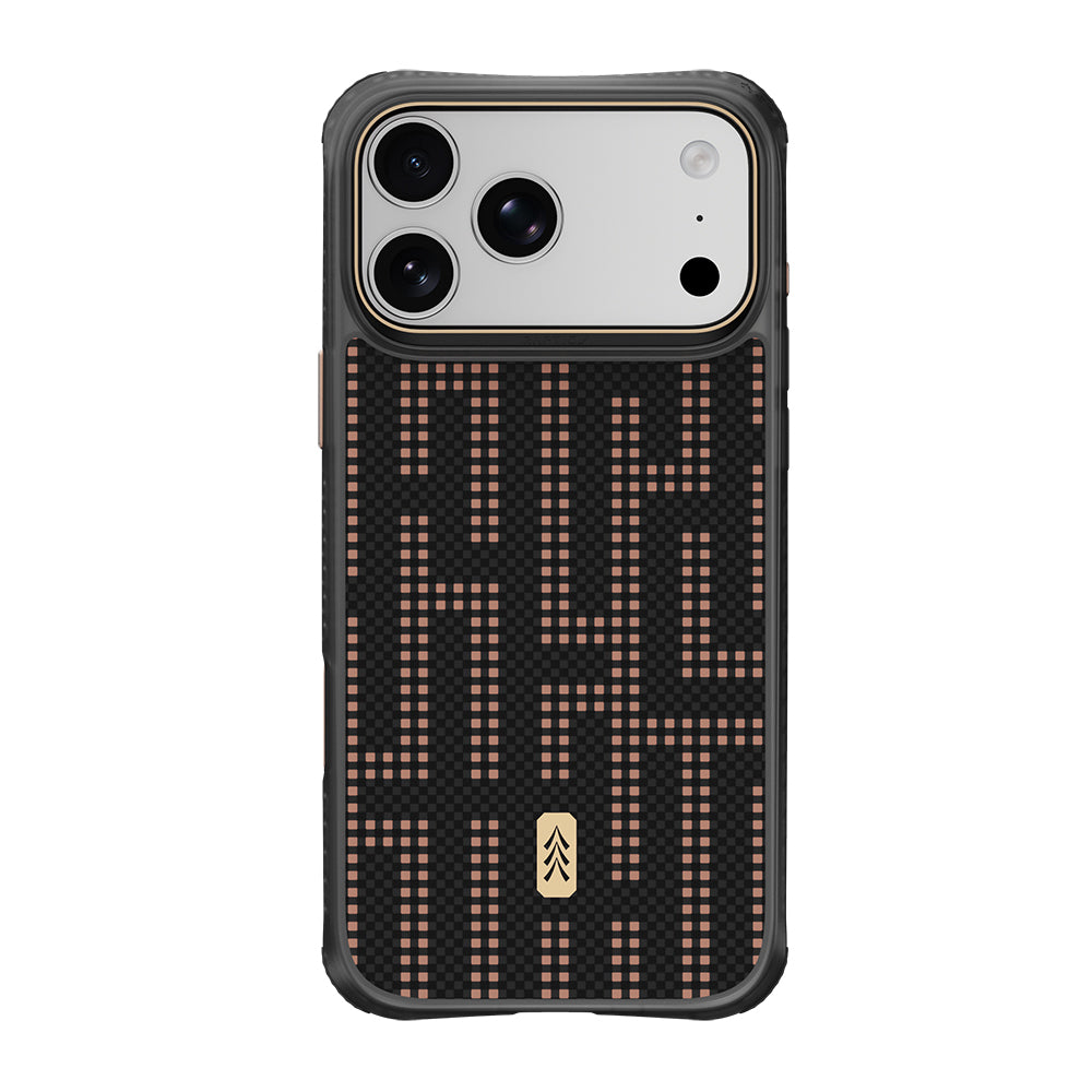 Apple iPhone 18 Pro Max Kılıf M-safe Şarj Özellikli Raptic Aramid Dual Grid Serisi Karbon Kapak