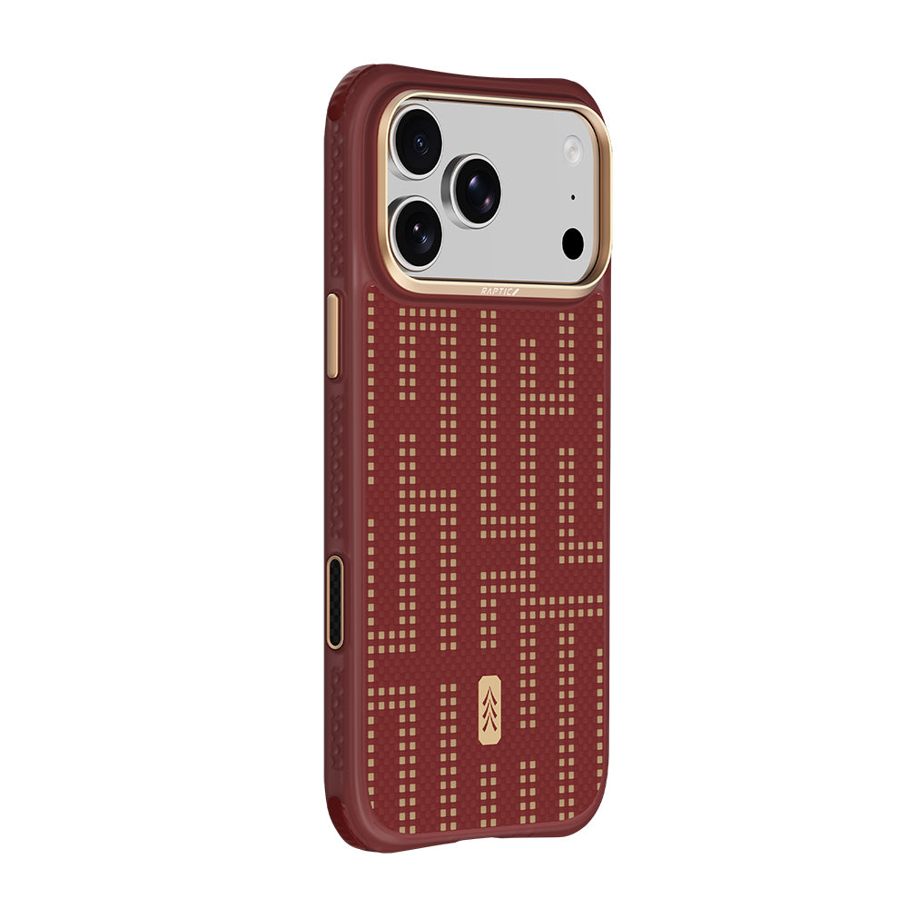 Apple iPhone 18 Pro Max Kılıf M-safe Şarj Özellikli Raptic Aramid Dual Grid Serisi Karbon Kapak