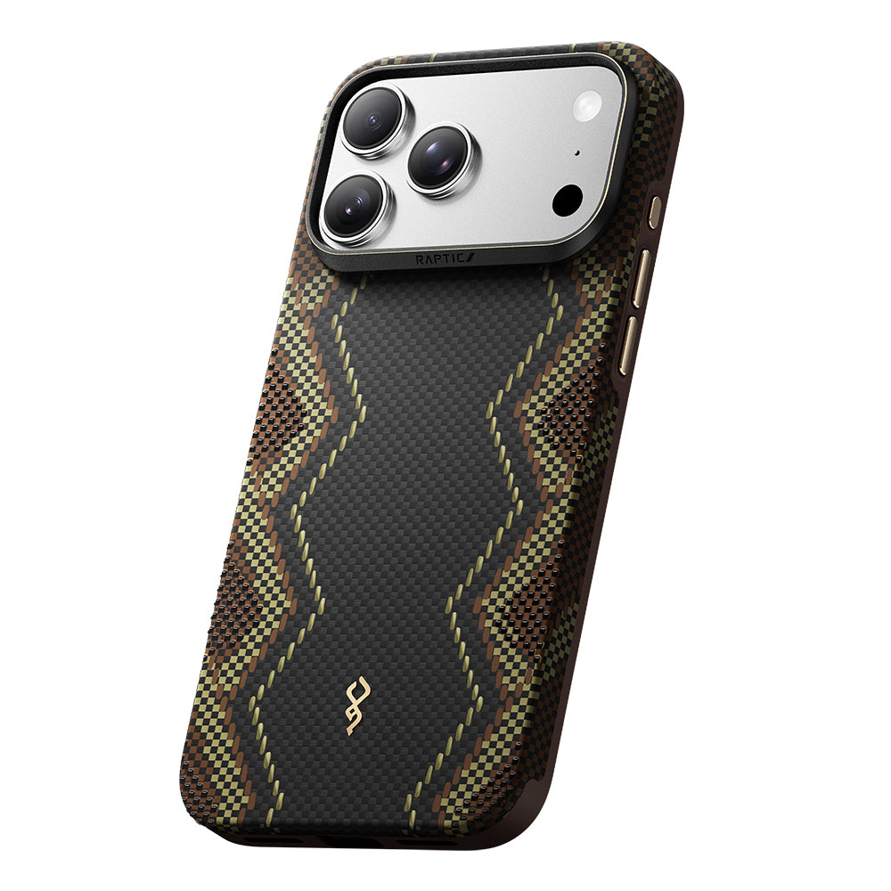 Apple iPhone 18 Pro Max Kılıf M-safe Şarj Özellikli Raptic Aramid Dual Ultra Scepter Serisi Karbon Kapak