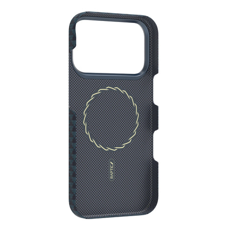 Apple iPhone 18 Pro Max Kılıf M-safe Şarj Özellikli Raptic Aramid Skin Origin Serisi Karbon Kapak