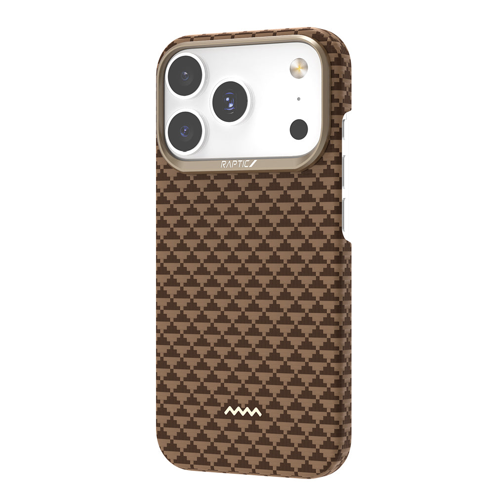 Apple iPhone 18 Pro Max Kılıf M-safe Şarj Özellikli Raptic Aramid Skin Origin Serisi Karbon Kapak