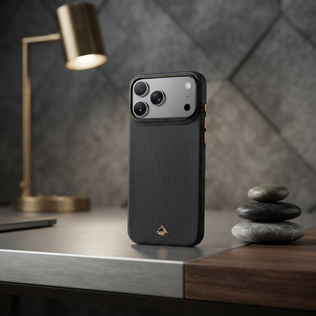 Apple iPhone 18 Pro Max Kılıf M-safe Şarj Özellikli Raptic Aramid Skin Reynis Serisi Karbon Kapak