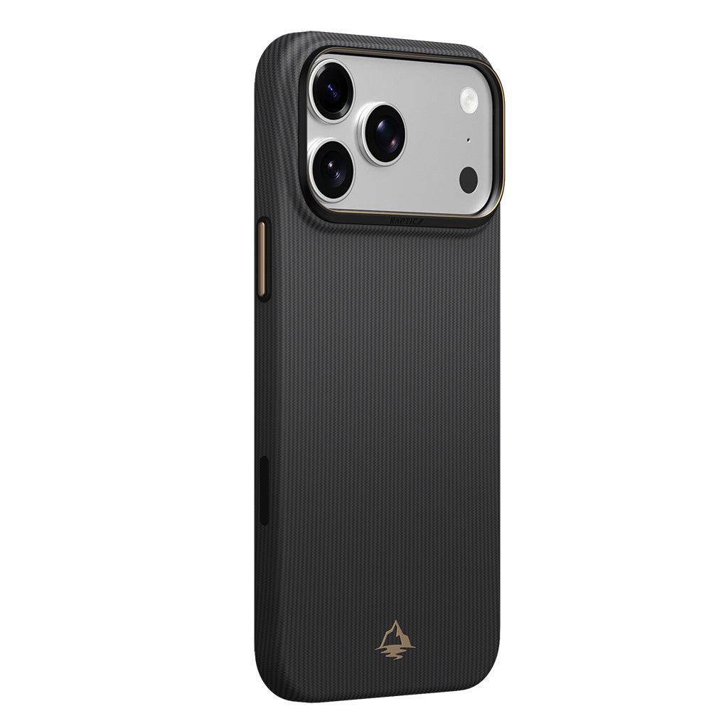 Apple iPhone 18 Pro Max Kılıf M-safe Şarj Özellikli Raptic Aramid Skin Reynis Serisi Karbon Kapak