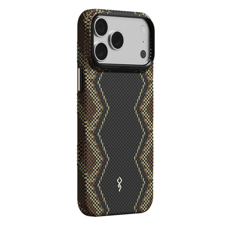 Apple iPhone 18 Pro Max Kılıf M-safe Şarj Özellikli Raptic Aramid Skin Scepter Serisi Karbon Kapak