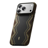 Apple iPhone 18 Pro Max Kılıf M-safe Şarj Özellikli Raptic Aramid Skin Scepter Serisi Karbon Kapak