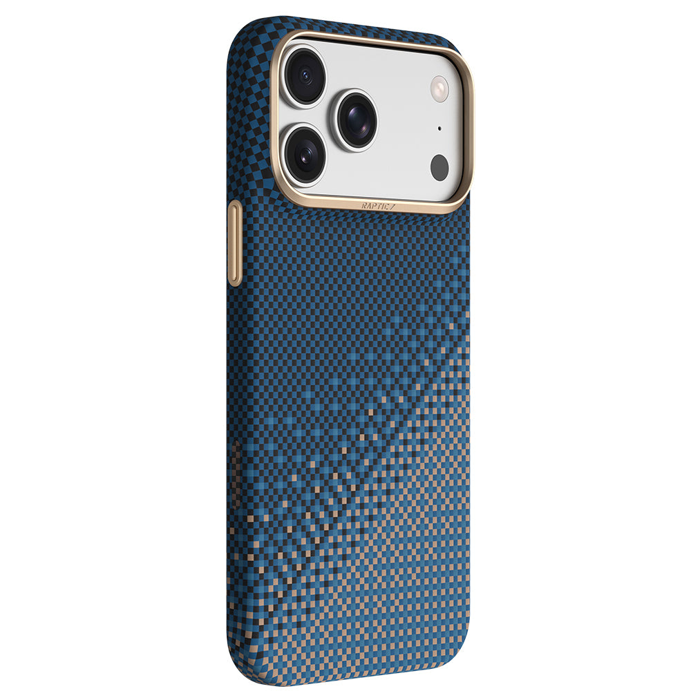 Apple iPhone 18 Pro Max Kılıf M-safe Şarj Özellikli Raptic Aramid Skin Serenity Serisi Karbon Kapak
