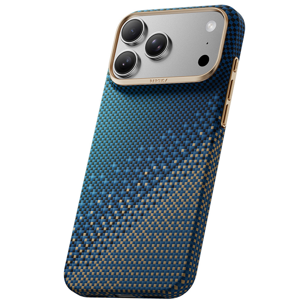 Apple iPhone 18 Pro Max Kılıf M-safe Şarj Özellikli Raptic Aramid Skin Serenity Serisi Karbon Kapak