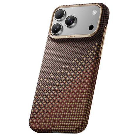 Apple iPhone 18 Pro Max Kılıf M-safe Şarj Özellikli Raptic Aramid Skin Serenity Serisi Karbon Kapak