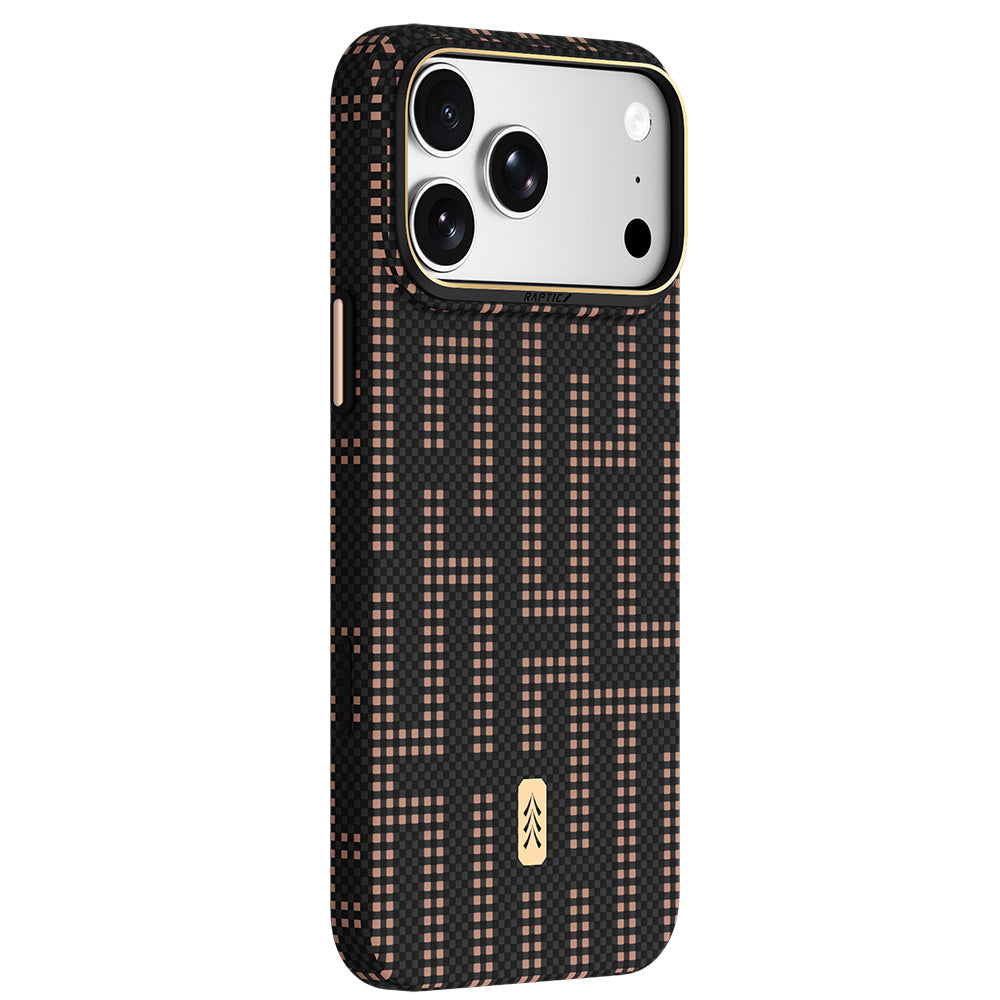 Apple iPhone 18 Pro Max Kılıf M-safe Şarj Özellikli Raptic Aramid Skin Serisi Karbon Kapak