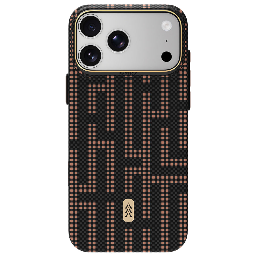 Apple iPhone 18 Pro Max Kılıf M-safe Şarj Özellikli Raptic Aramid Skin Serisi Karbon Kapak