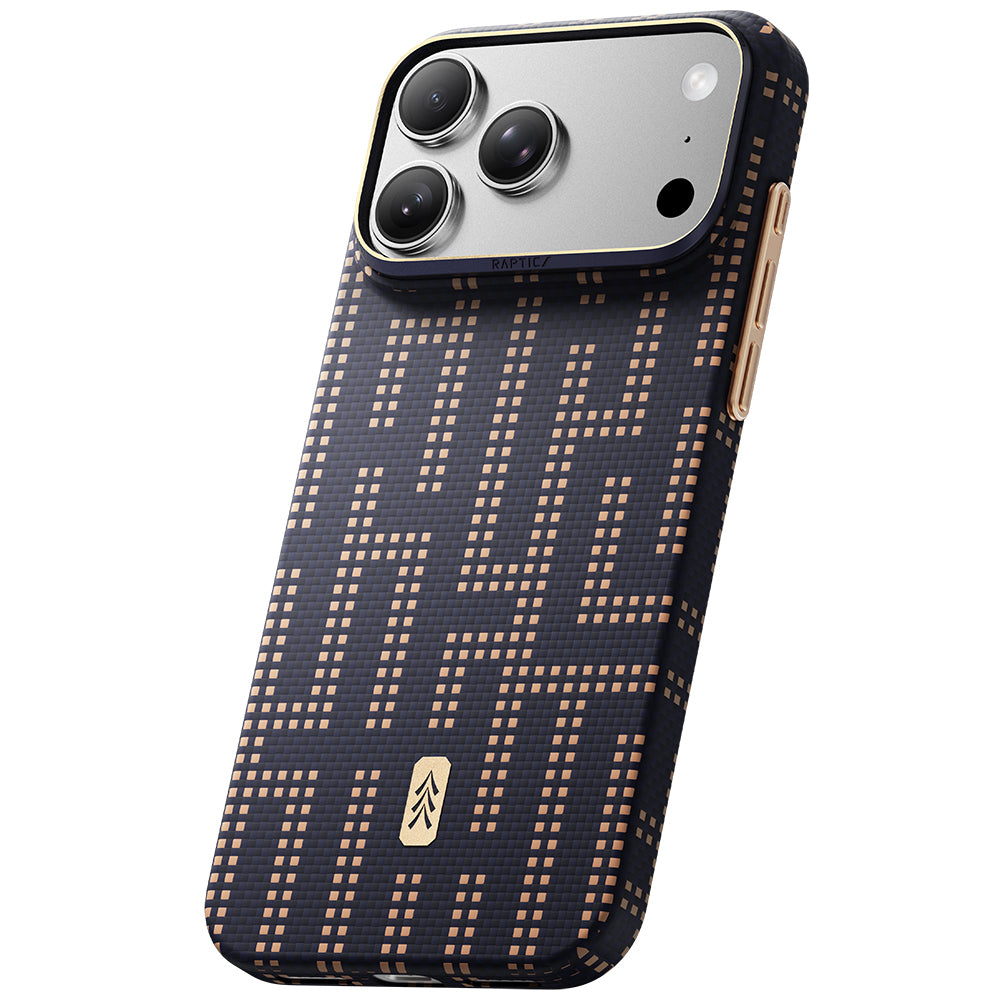 Apple iPhone 18 Pro Max Kılıf M-safe Şarj Özellikli Raptic Aramid Skin Serisi Karbon Kapak