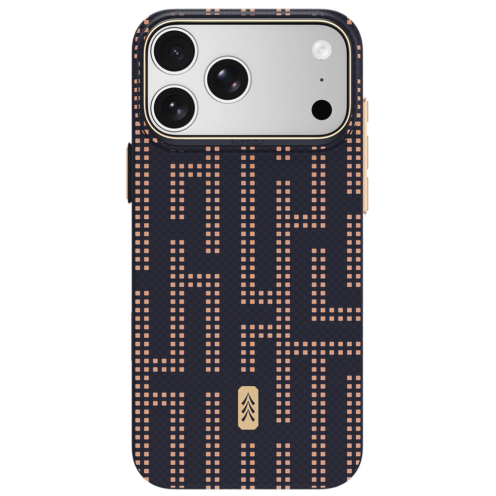 Apple iPhone 18 Pro Max Kılıf M-safe Şarj Özellikli Raptic Aramid Skin Serisi Karbon Kapak