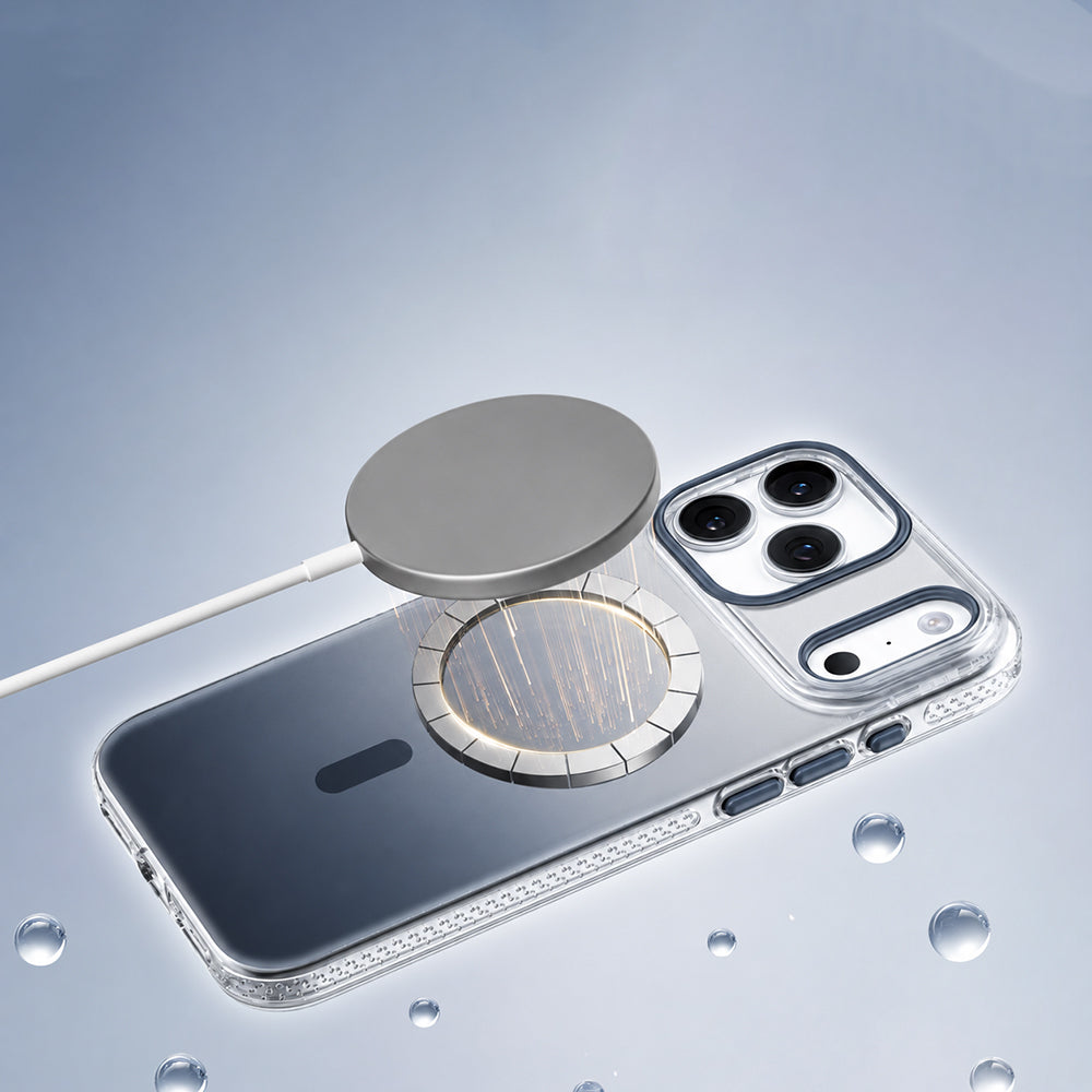 Apple iPhone 18 Pro Max Kılıf M-safe Şarj Özellikli Sararmaya Karşı Dayanıklı Mutural Icesense Serisi Kapak
