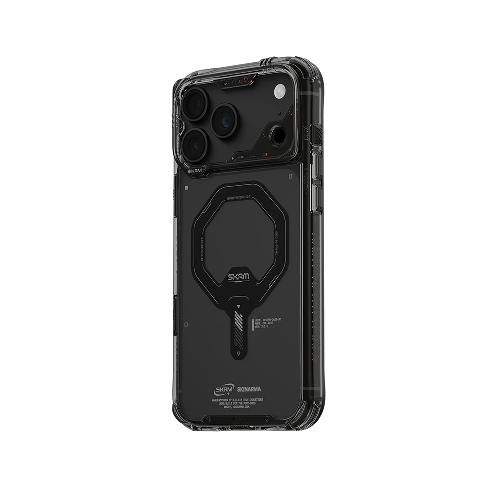 Apple iPhone 18 Pro Max Kılıf M-safe Şarj Özellikli Şeffaf Airbag Tasarımlı Skinarma Saido Mag-Charge Kapak