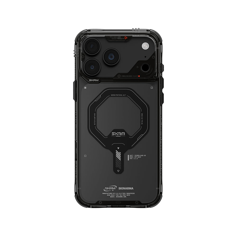 Apple iPhone 18 Pro Max Kılıf M-safe Şarj Özellikli Şeffaf Airbag Tasarımlı Skinarma Saido Mag-Charge Kapak