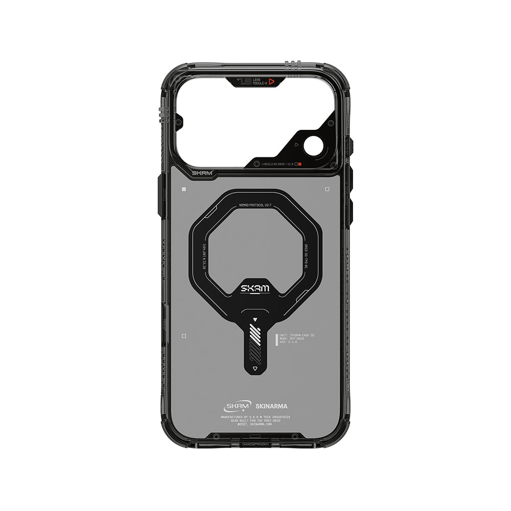 Apple iPhone 18 Pro Max Kılıf M-safe Şarj Özellikli Şeffaf Airbag Tasarımlı Skinarma Saido Mag-Charge Kapak