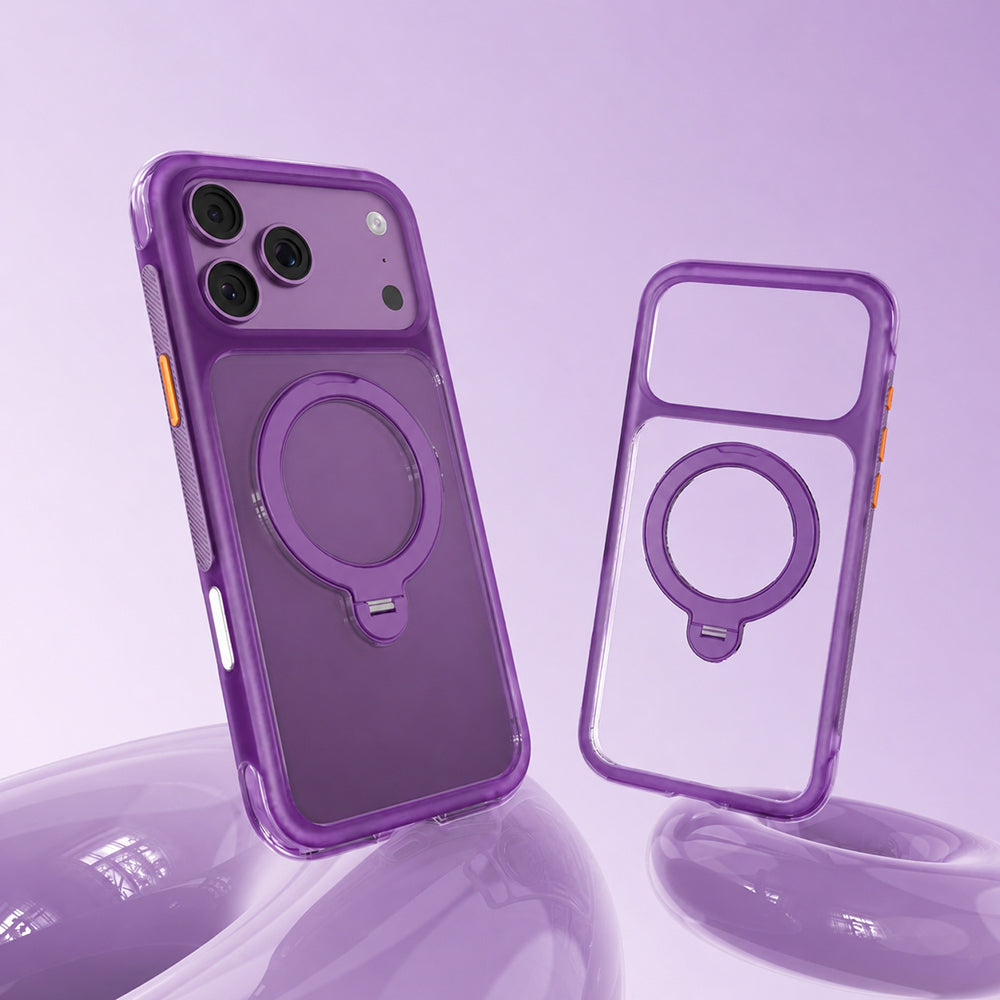 Apple iPhone 18 Pro Max Kılıf M-safe Şarj Özellikli Standlı Airbag Tasarımlı Mutural Air Shield Serisi Kapak